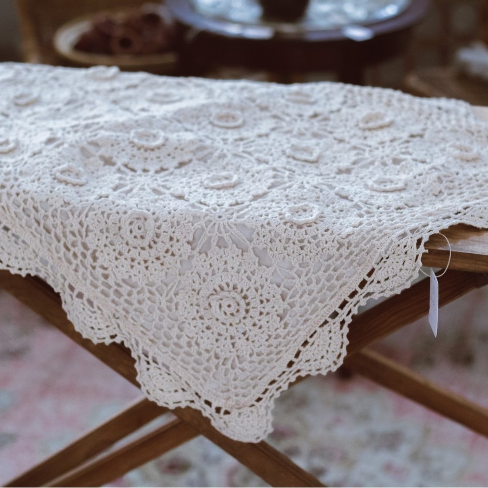 New no tag Standard Size CROCHET SHAM .